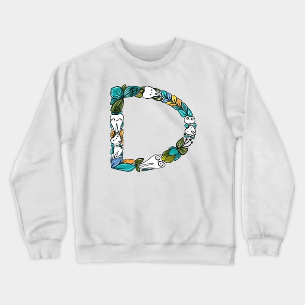 D Crewneck Sweatshirt by Happimola